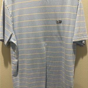 Salty Crew Light Blue and White Striped Tee